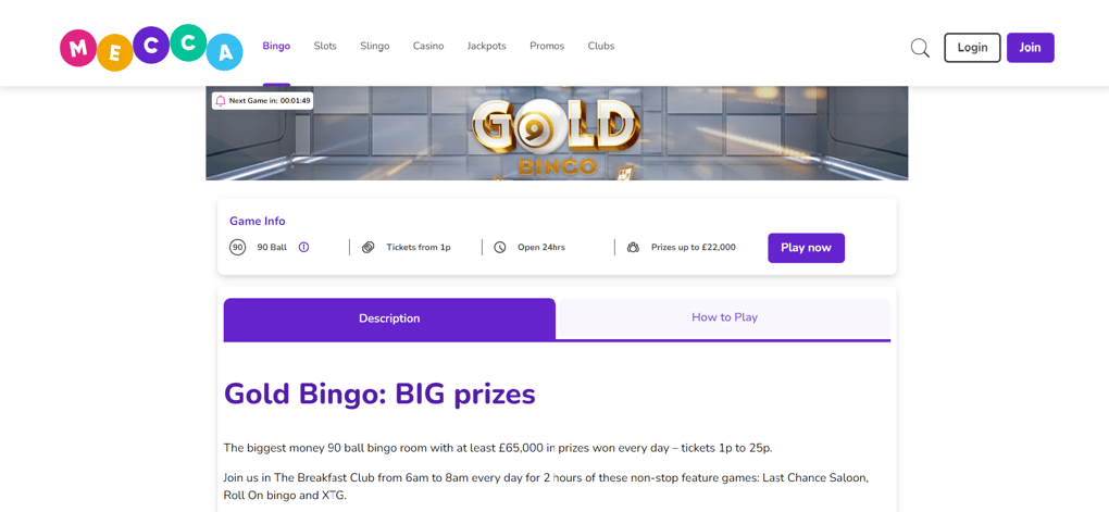 Budget-friendly game options on Mecca Bingo