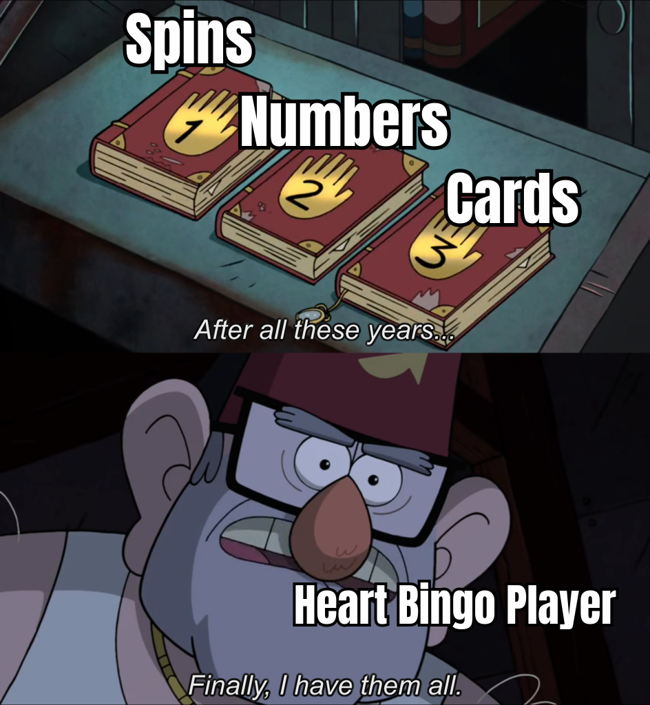 A HUMOROUS MEME DEPICTING A PLAYER'S EXCITEMENT AFTER WINNING A BIG JACKPOT AT GALA BINGO, WITH A CAPTION LIKE 