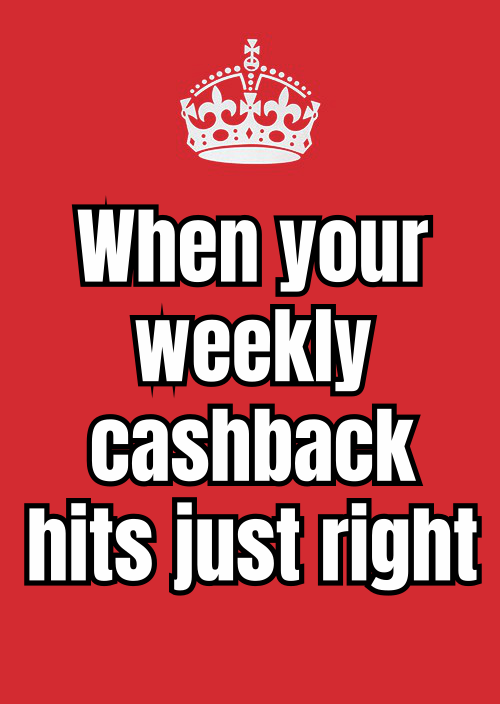 A MEME SHOWING A PERSON DANCING UNDER A SHOWER OF COINS WITH THE CAPTION 