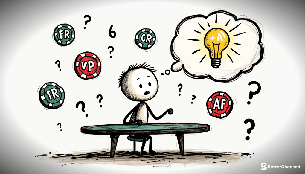 <A SIMPLE DRAWING EXPLAINING HOW TO ADAPT TO POKER HUD DATA WITH A FUN TWIST>
