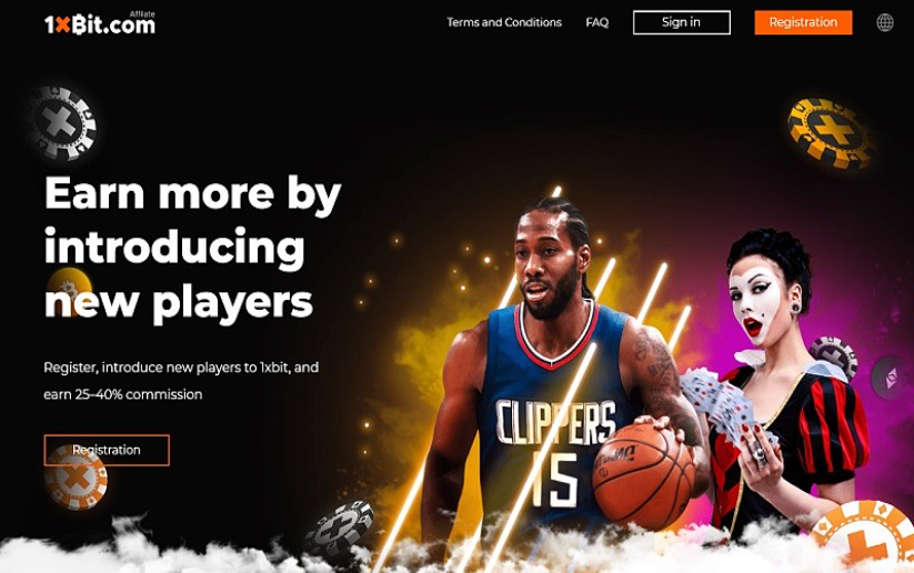 1xbit banner for crypto casinos 