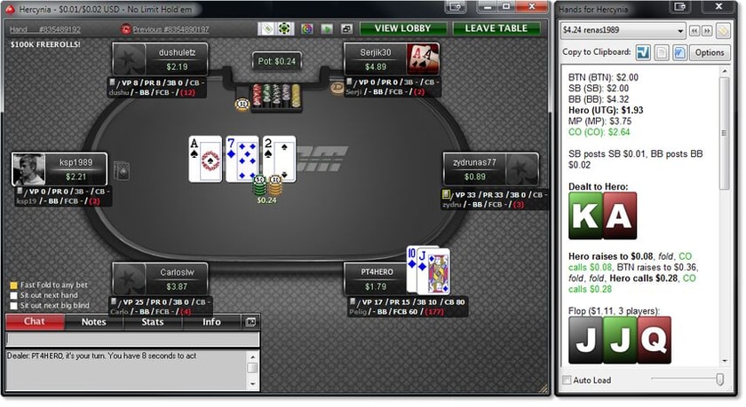 pokertracker 4 in action, by GipsyTeam